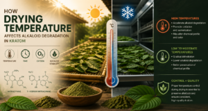 Read more about the article How Drying Temperature Affects Alkaloid Degradation in Kratom