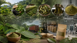 Lee más sobre el artículo Del árbol al polvo: análisis completo de la cadena de suministro del kratom